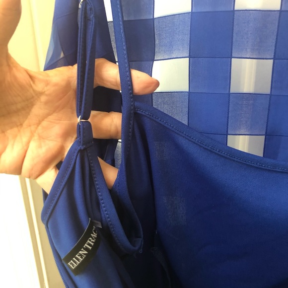 Ellen Tracy dress, royal blue, fitted waist, Sz 2 - Picture 6 of 14